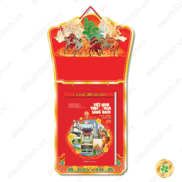 Lịch Bloc 38x53 siêu cực đại  - Việt Nam Tinh Hoa Sáng Ngời