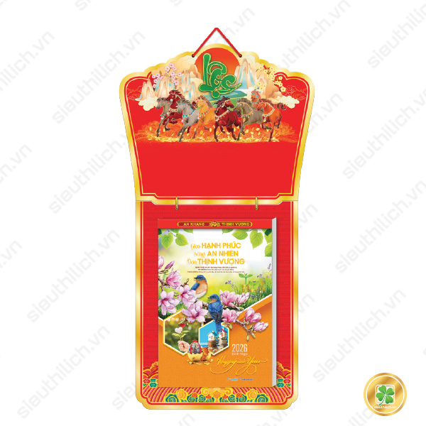 Lịch Bloc 25x35 siêu đại  - An Nhiên Hạnh Phúc Thịnh Vượng